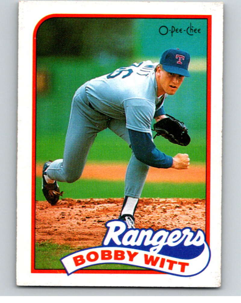 1989 O-Pee-Chee Baseball #38 Bobby Witt  Texas Rangers  V95373 Image 1