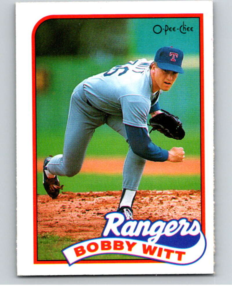 1989 O-Pee-Chee Baseball #38 Bobby Witt  Texas Rangers  V95374 Image 1