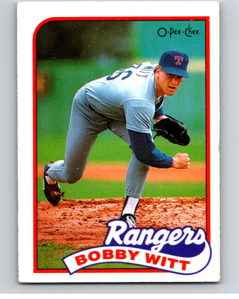 1989 O-Pee-Chee Baseball #38 Bobby Witt  Texas Rangers  V95375 Image 1