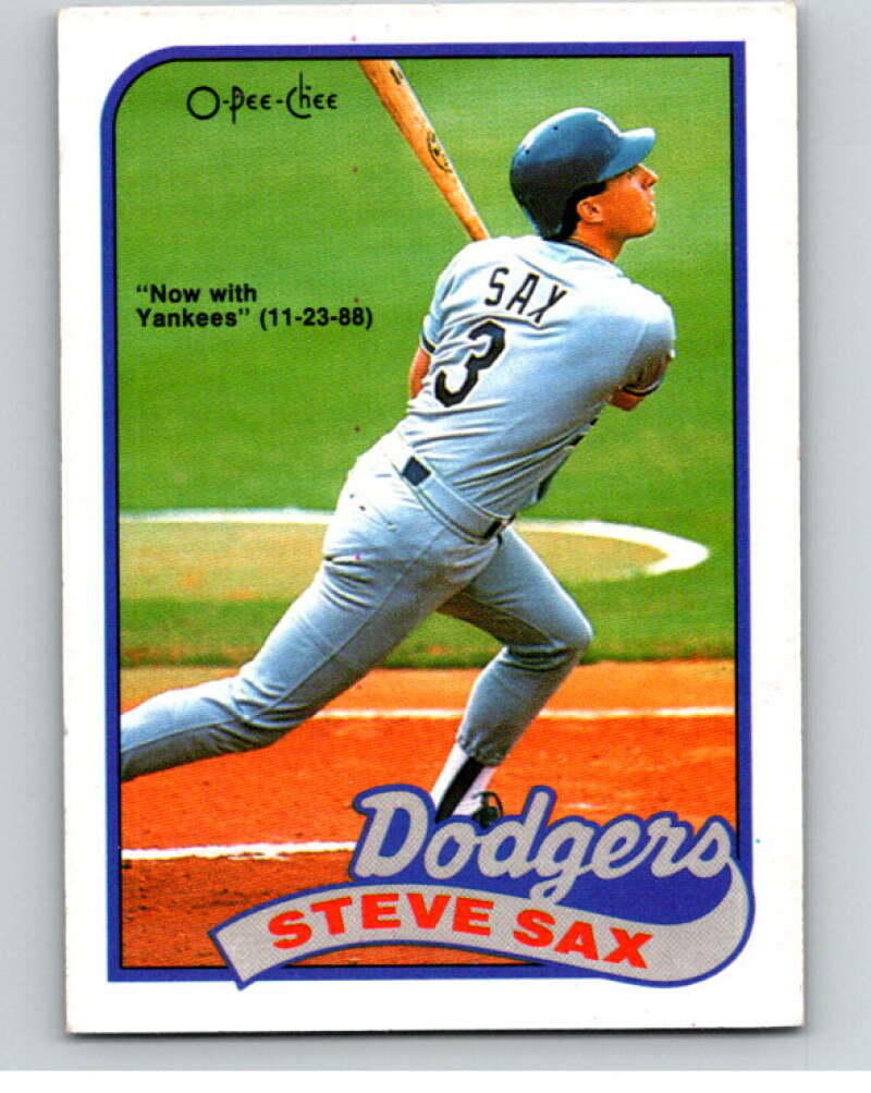 1989 O-Pee-Chee Baseball #40 Steve Sax Yankees/Dodgers  V95383 Image 1