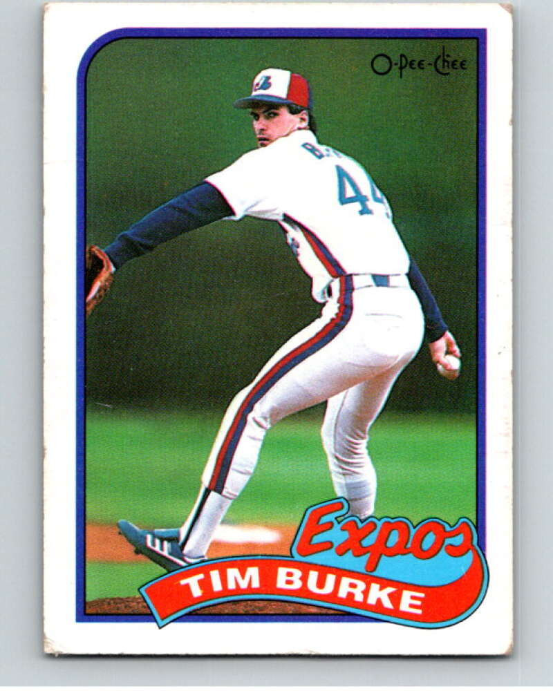 1989 O-Pee-Chee Baseball #48 Tim Burke  Montreal Expos  V95405 Image 1
