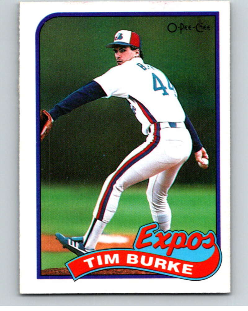 1989 O-Pee-Chee Baseball #48 Tim Burke  Montreal Expos  V95407 Image 1