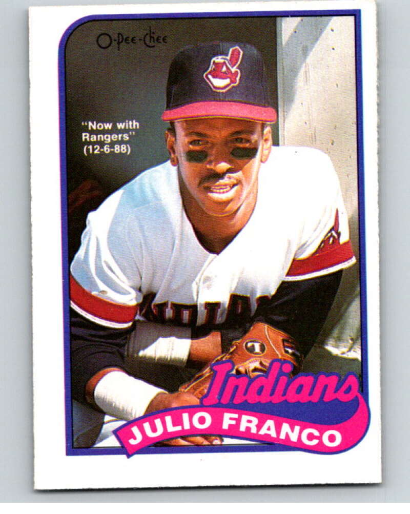 1989 O-Pee-Chee Baseball #55 Julio Franco Rangers/Indians  V95416 Image 1