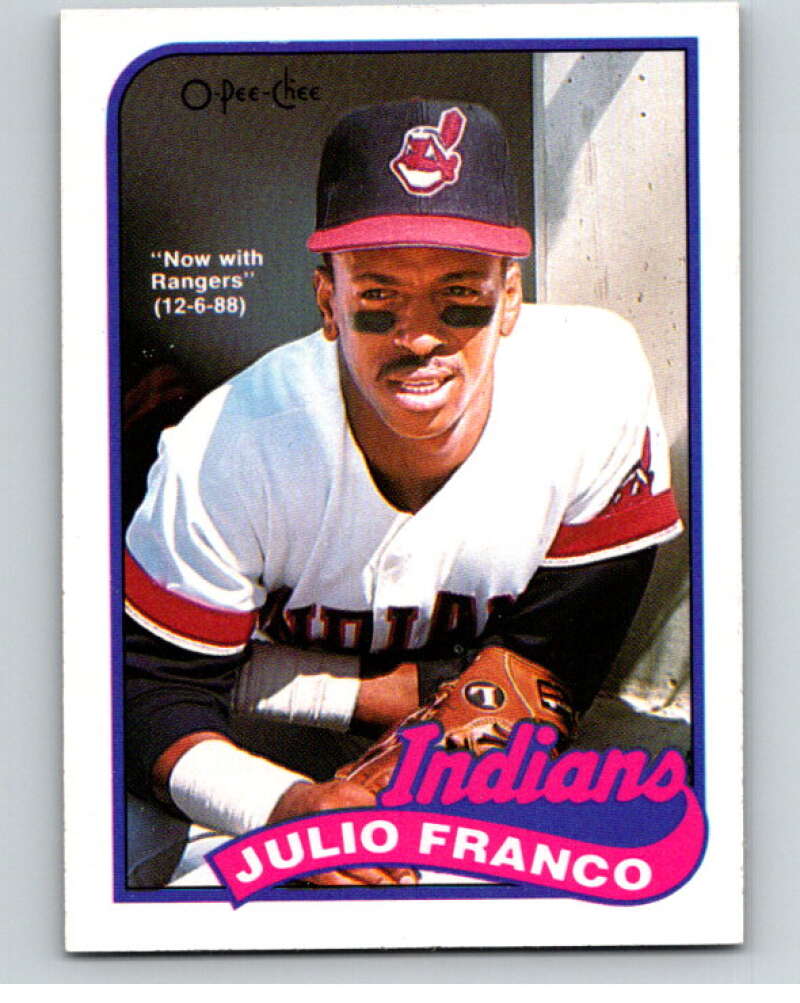 1989 O-Pee-Chee Baseball #55 Julio Franco Rangers/Indians  V95417 Image 1