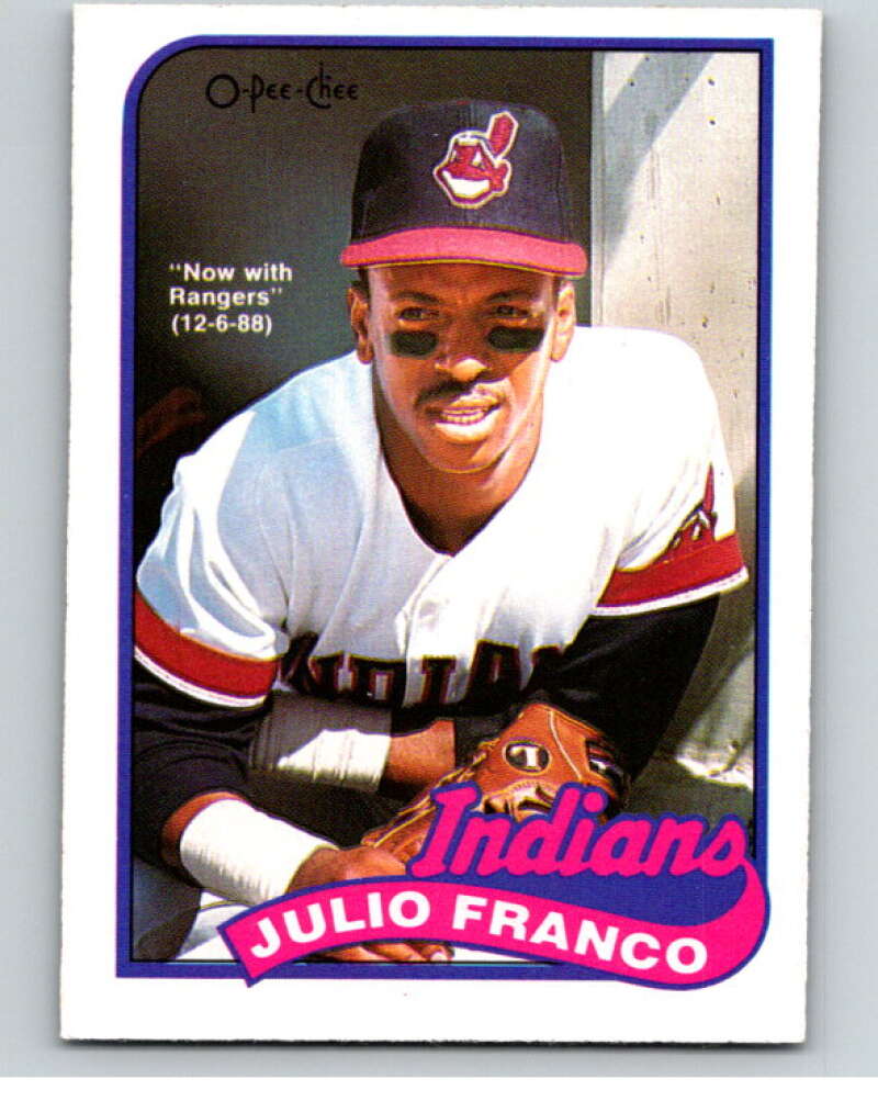 1989 O-Pee-Chee Baseball #55 Julio Franco Rangers/Indians  V95418 Image 1