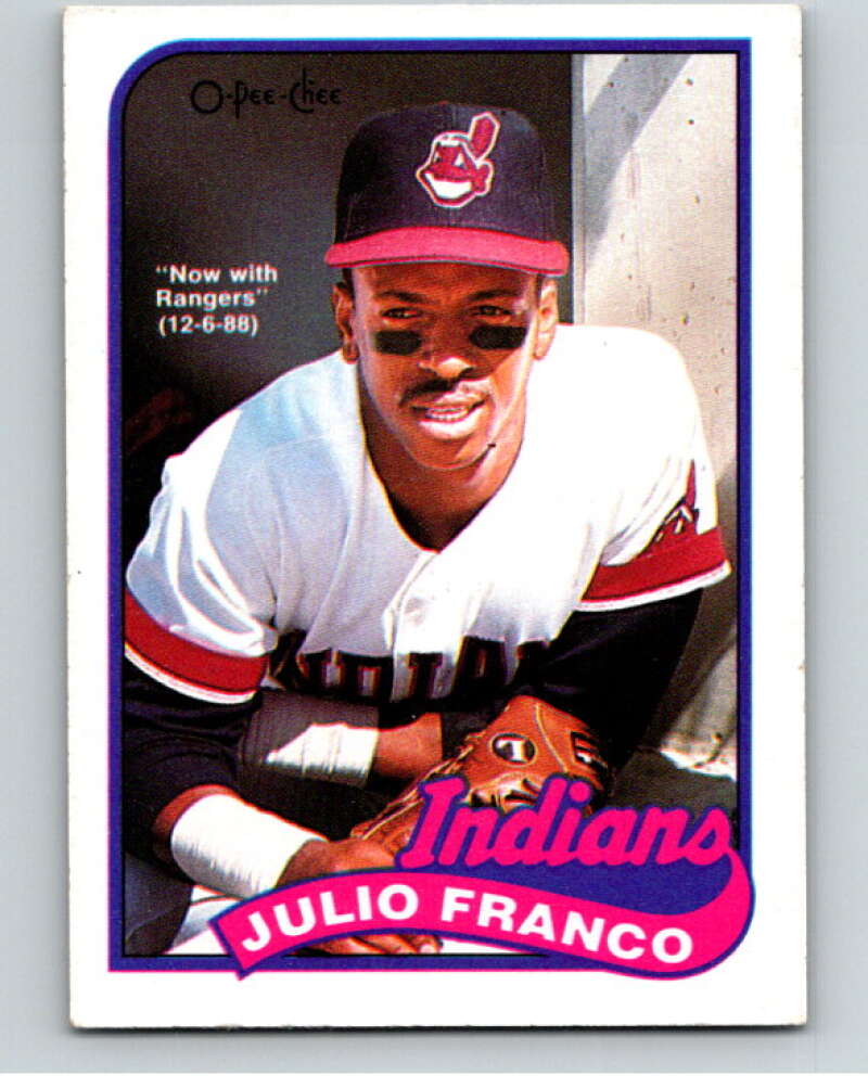 1989 O-Pee-Chee Baseball #55 Julio Franco Rangers/Indians  V95419 Image 1