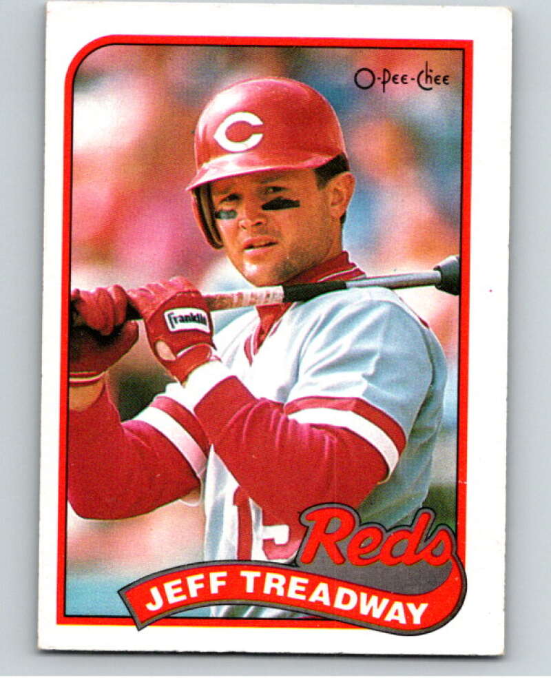 1989 O-Pee-Chee Baseball #61 Jeff Treadway  Cincinnati Reds  V95433 Image 1