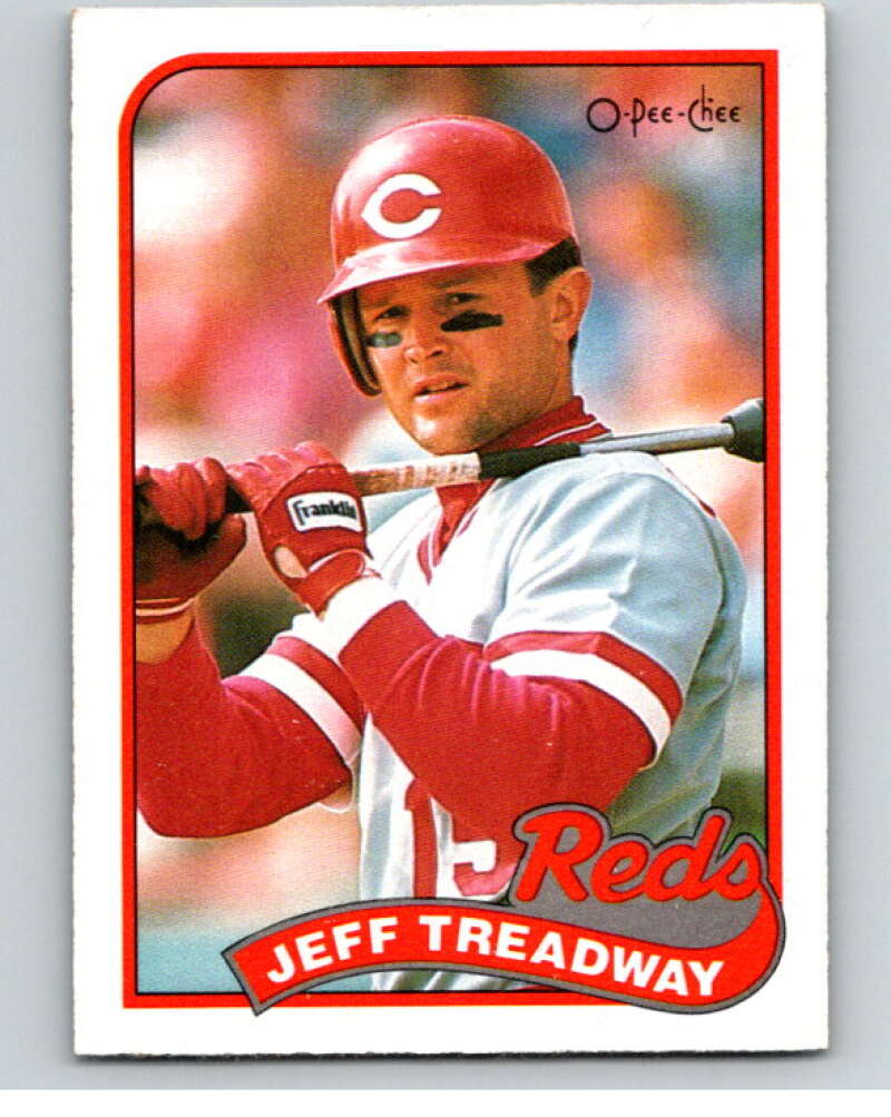 1989 O-Pee-Chee Baseball #61 Jeff Treadway  Cincinnati Reds  V95435 Image 1