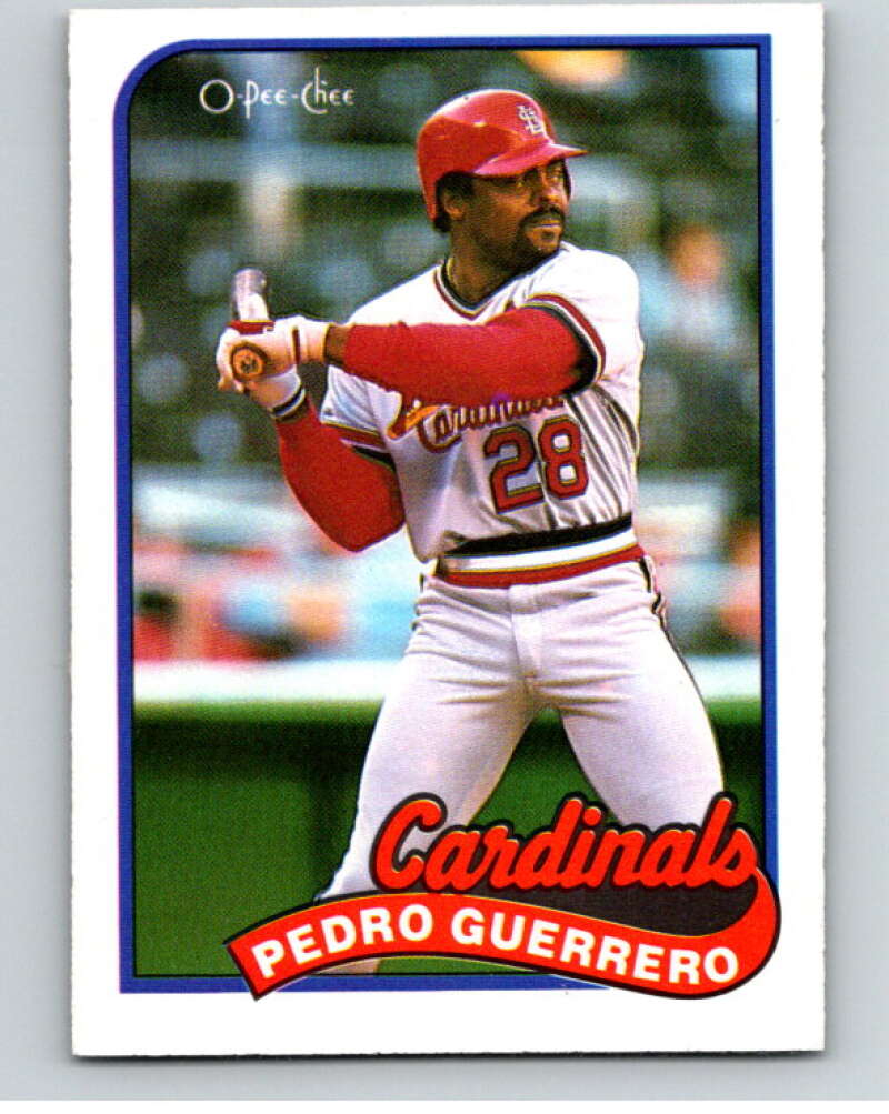 1989 O-Pee-Chee Baseball #68 Pedro Guerrero  St. Louis Cardinals  V95450 Image 1