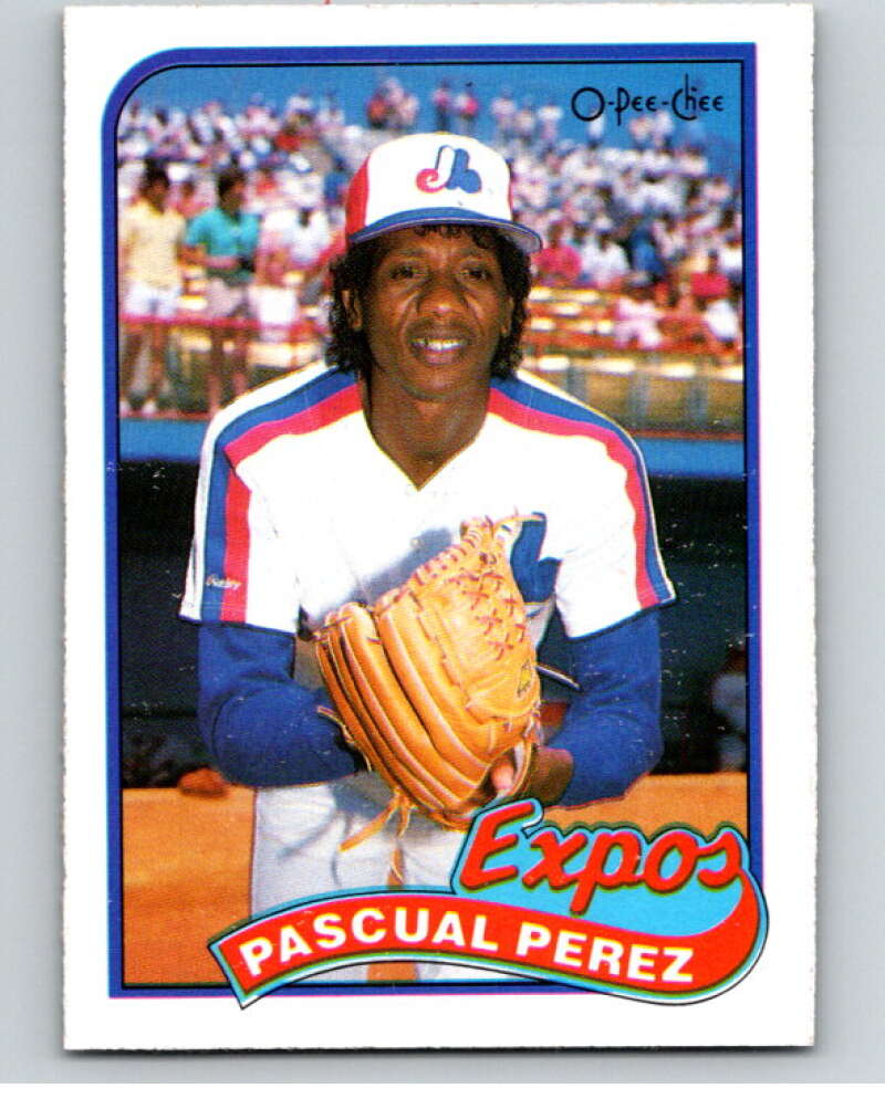 1989 O-Pee-Chee Baseball #73 Pascual Perez  Montreal Expos  V95463 Image 1