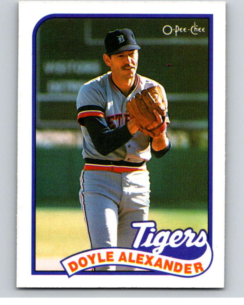1989 O-Pee-Chee Baseball #77 Doyle Alexander  Detroit Tigers  V95469 Image 1