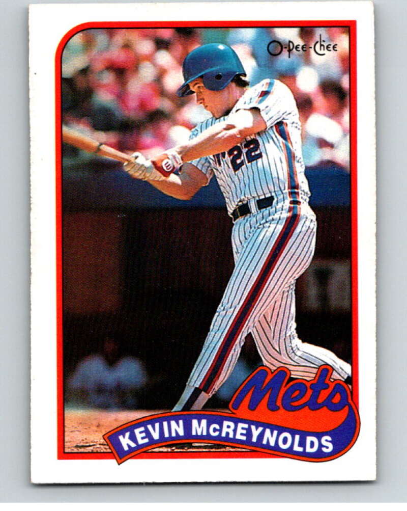 1989 O-Pee-Chee Baseball #85 Kevin McReynolds  New York Mets  V95485 Image 1