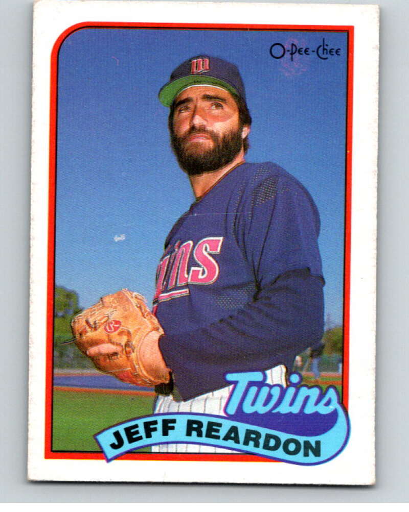 1989 O-Pee-Chee Baseball #86 Jeff Reardon  Minnesota Twins  V95487 Image 1