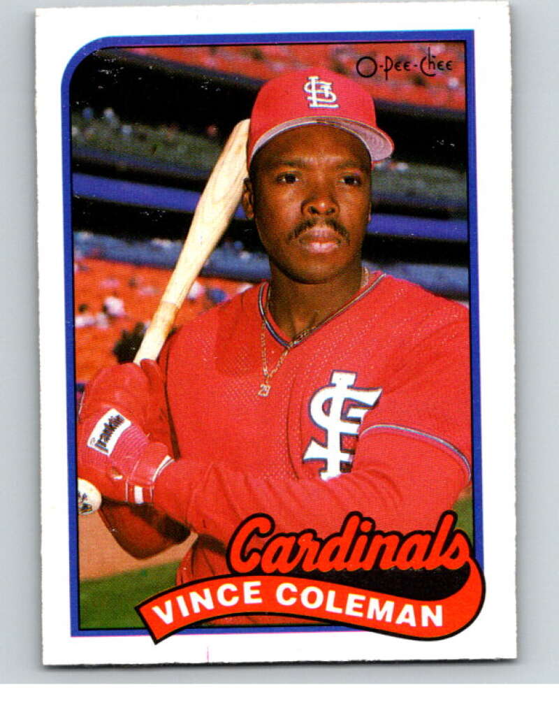 1989 O-Pee-Chee Baseball #90 Vince Coleman  St. Louis Cardinals  V95495 Image 1
