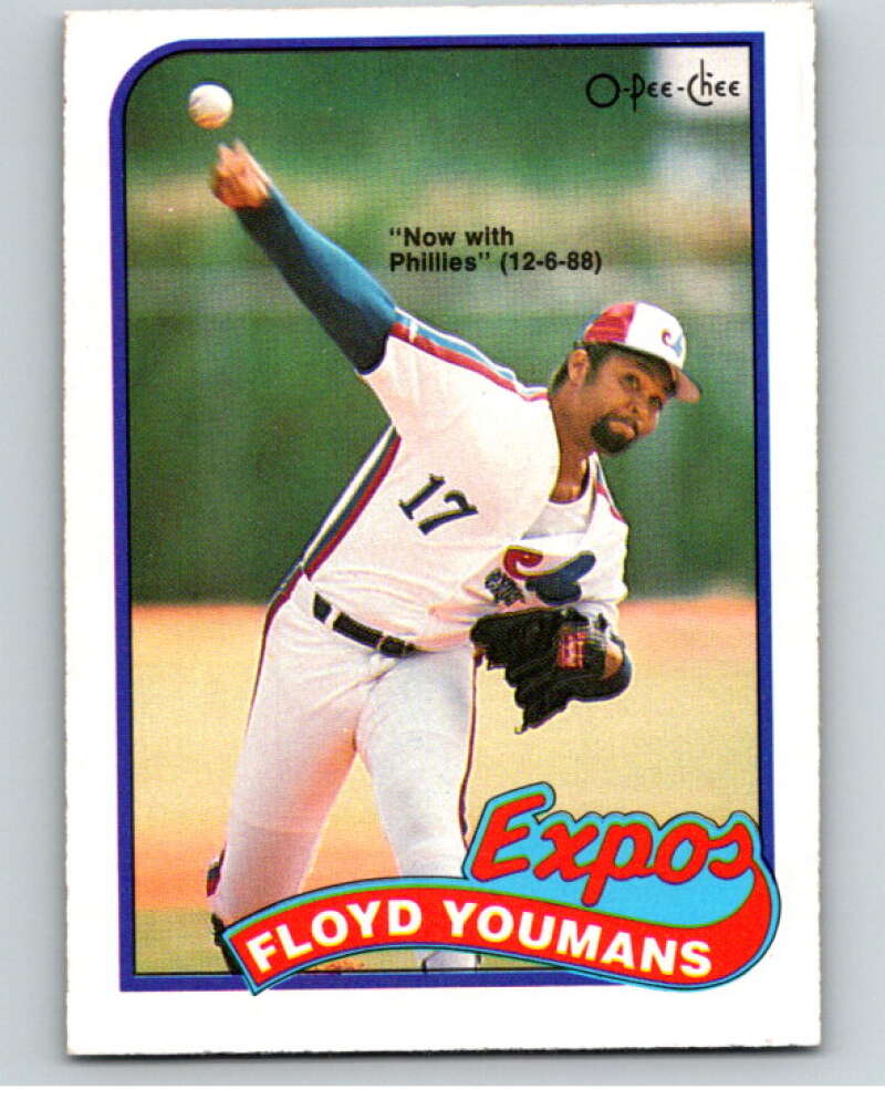 1989 O-Pee-Chee Baseball #91 Floyd Youmans Phillies/Expos  V95496 Image 1