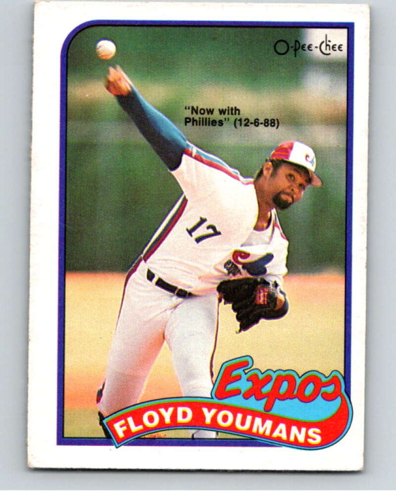 1989 O-Pee-Chee Baseball #91 Floyd Youmans Phillies/Expos  V95497 Image 1