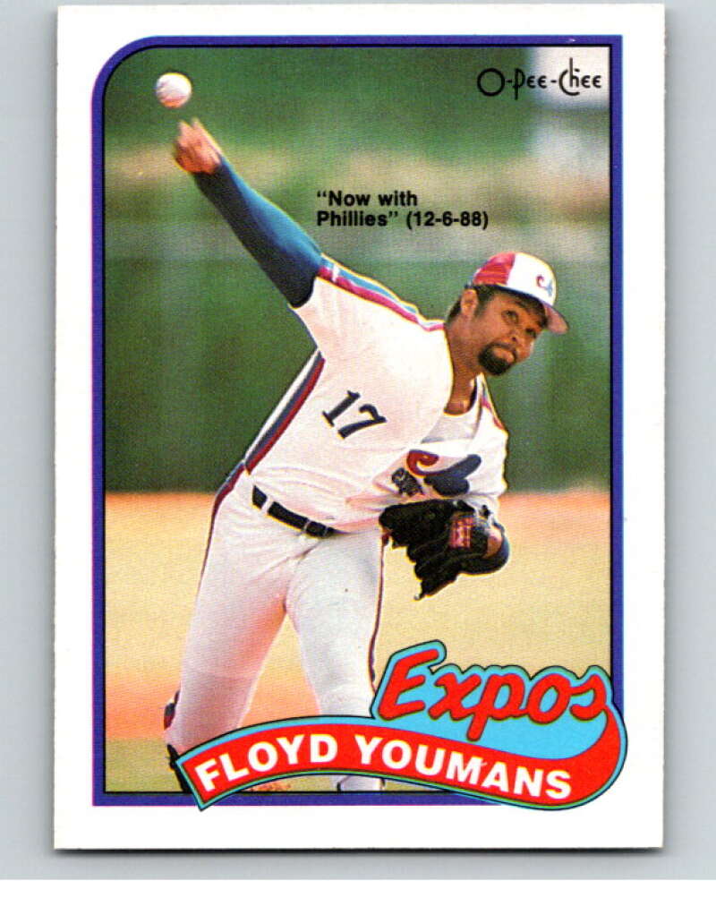 1989 O-Pee-Chee Baseball #91 Floyd Youmans Phillies/Expos  V95499 Image 1