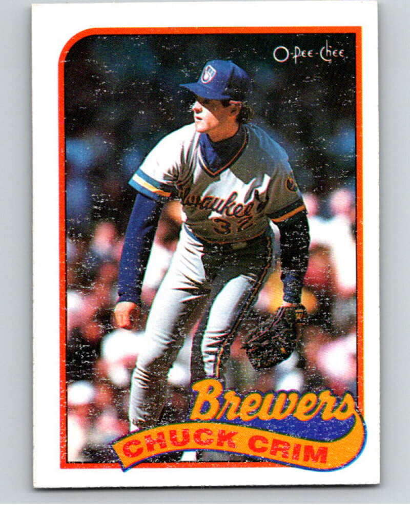 1989 O-Pee-Chee Baseball #99 Chuck Crim  Milwaukee Brewers  V95517 Image 1