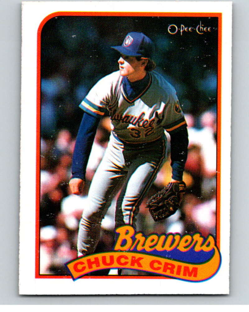 1989 O-Pee-Chee Baseball #99 Chuck Crim  Milwaukee Brewers  V95518 Image 1