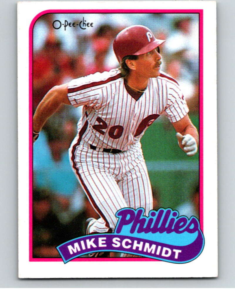 1989 O-Pee-Chee Baseball #100 Mike Schmidt  Philadelphia Phillies  V95519 Image 1