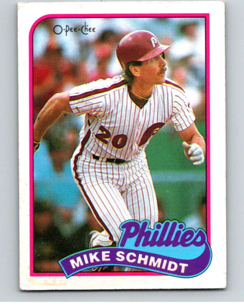 1989 O-Pee-Chee Baseball #100 Mike Schmidt  Philadelphia Phillies  V95520 Image 1