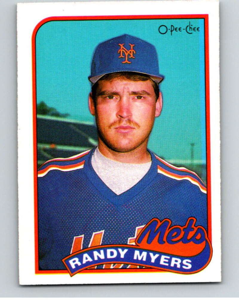 1989 O-Pee-Chee Baseball #104 Randy Myers  New York Mets  V95533 Image 1
