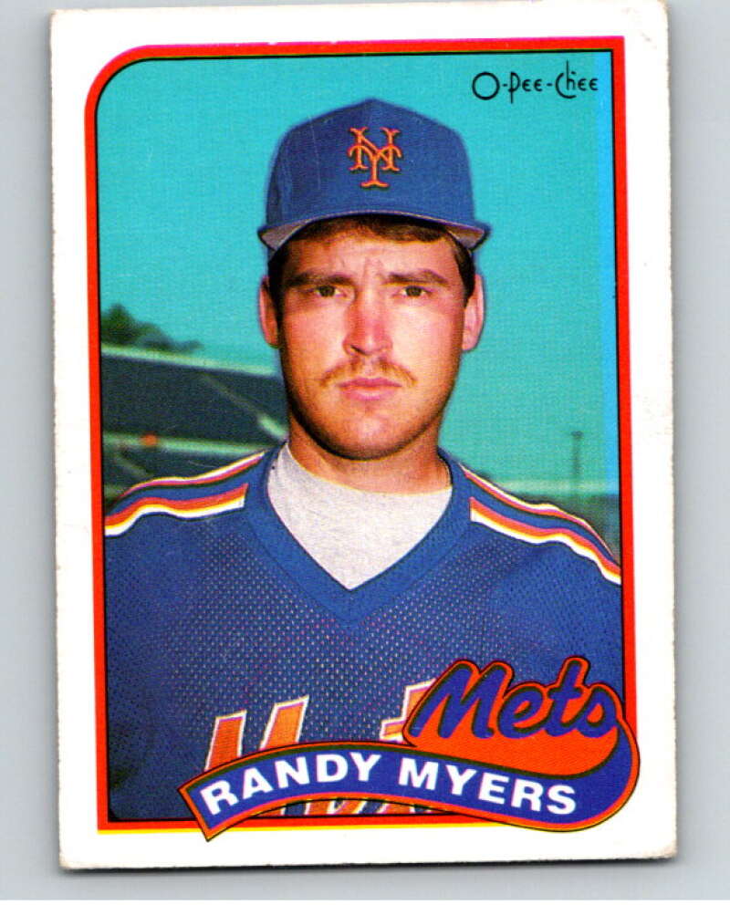 1989 O-Pee-Chee Baseball #104 Randy Myers  New York Mets  V95534 Image 1
