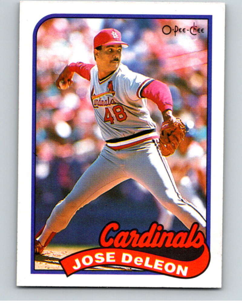 1989 O-Pee-Chee Baseball #107 Jose DeLeon  St. Louis Cardinals  V95539 Image 1