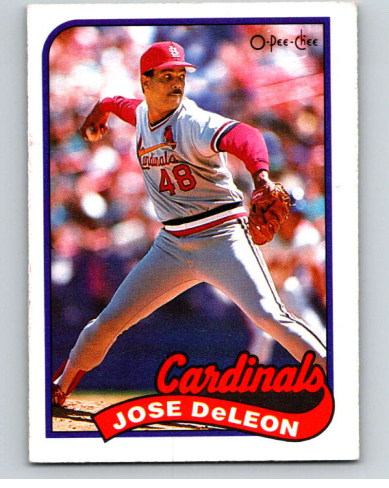 1989 O-Pee-Chee Baseball #107 Jose DeLeon  St. Louis Cardinals  V95540 Image 1