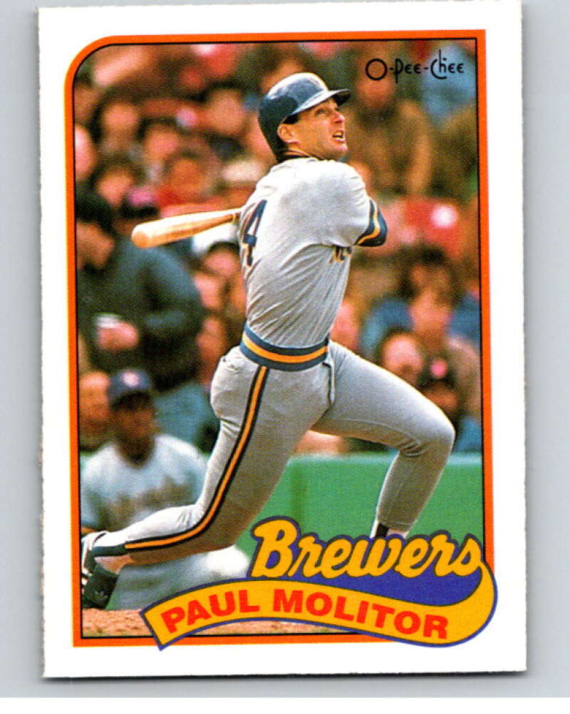 1989 O-Pee-Chee Baseball #110 Paul Molitor  Milwaukee Brewers  V95551 Image 1