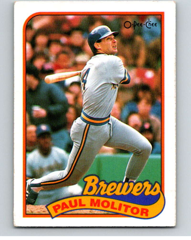1989 O-Pee-Chee Baseball #110 Paul Molitor  Milwaukee Brewers  V95553 Image 1