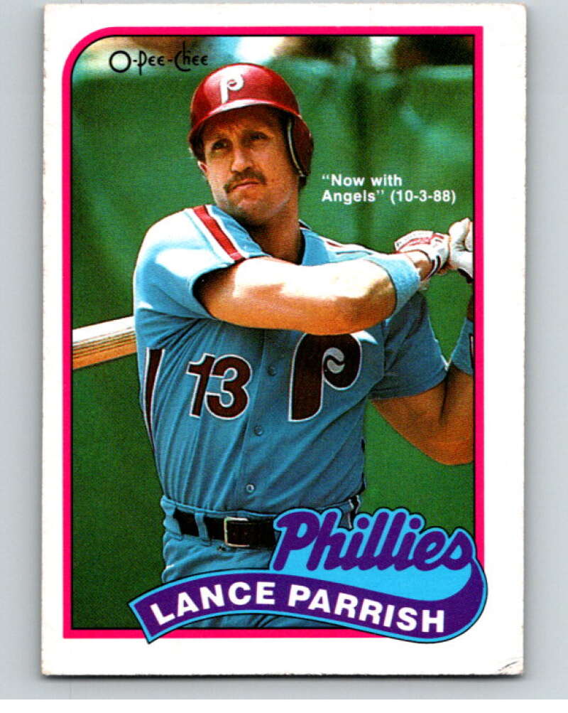 1989 O-Pee-Chee Baseball #114 Lance Parrish Angels/Phillies  V95559 Image 1
