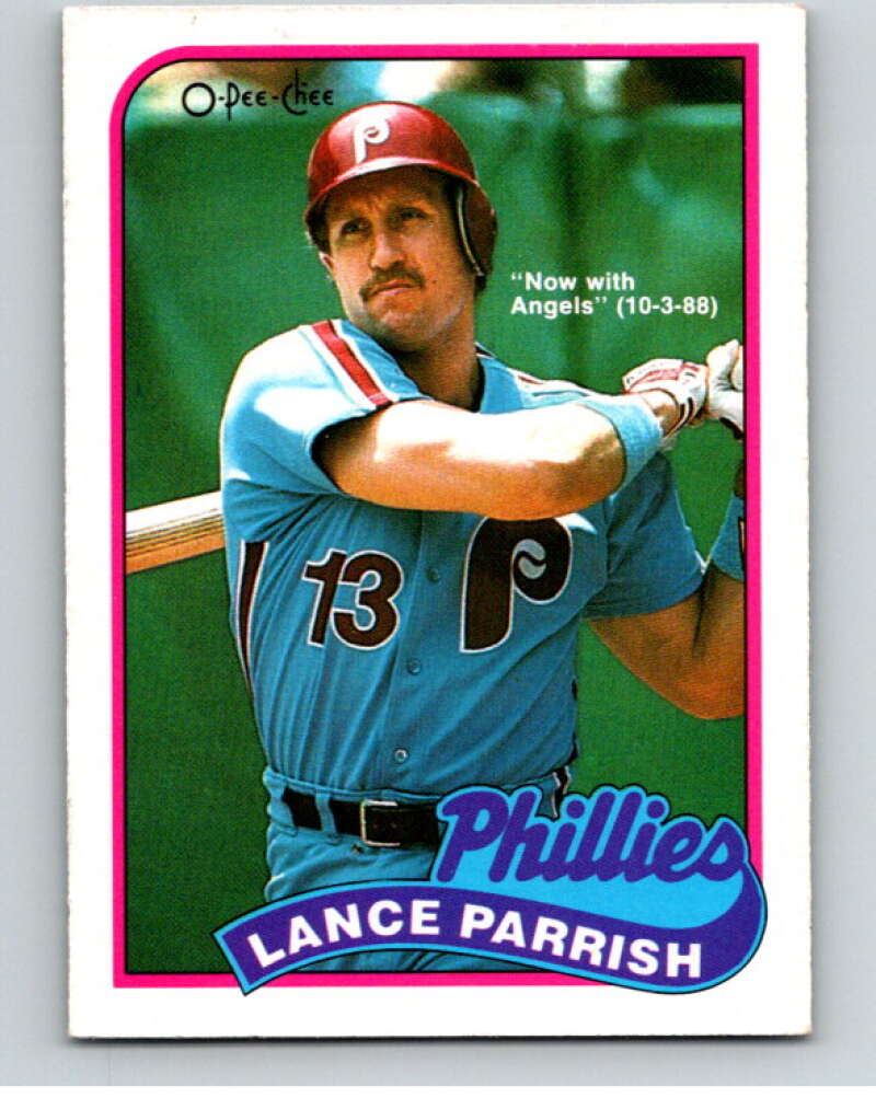1989 O-Pee-Chee Baseball #114 Lance Parrish Angels/Phillies  V95560 Image 1