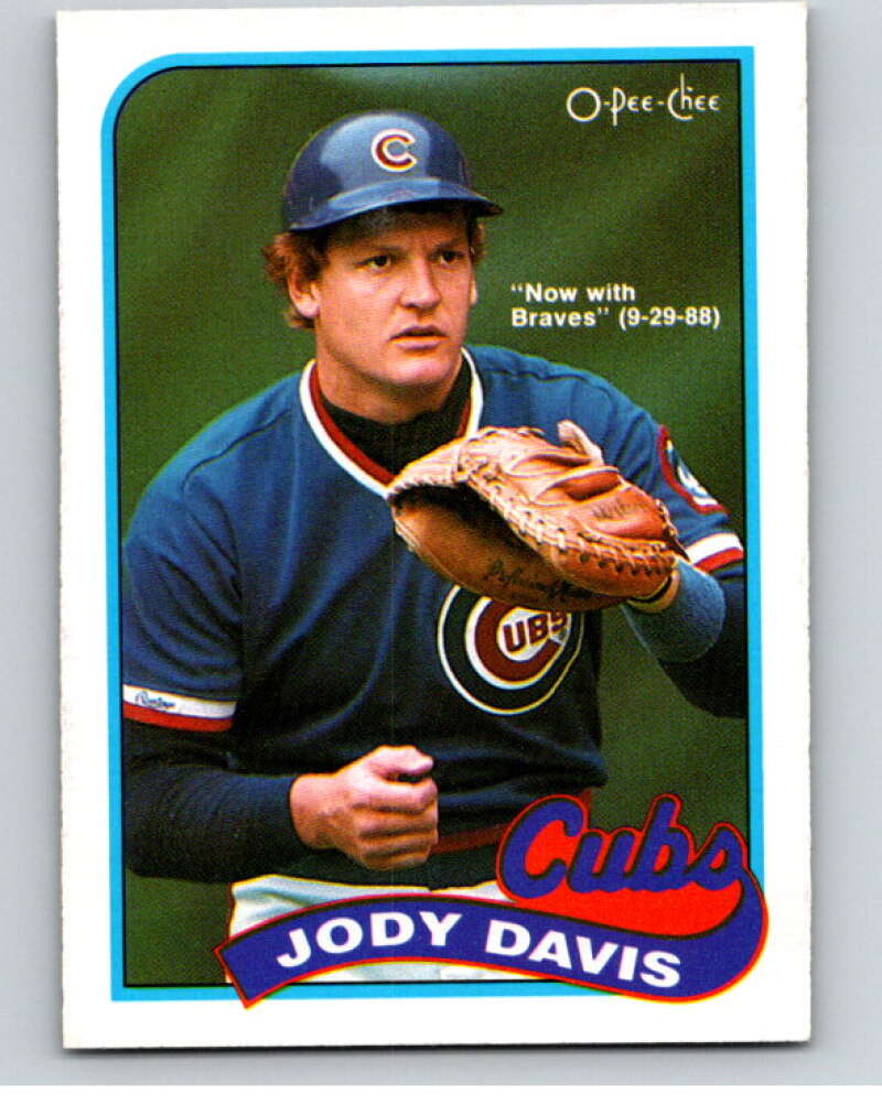 1989 O-Pee-Chee Baseball #115 Jody Davis  Atlanta Braves/Chicago Cubs  V95563 Image 1