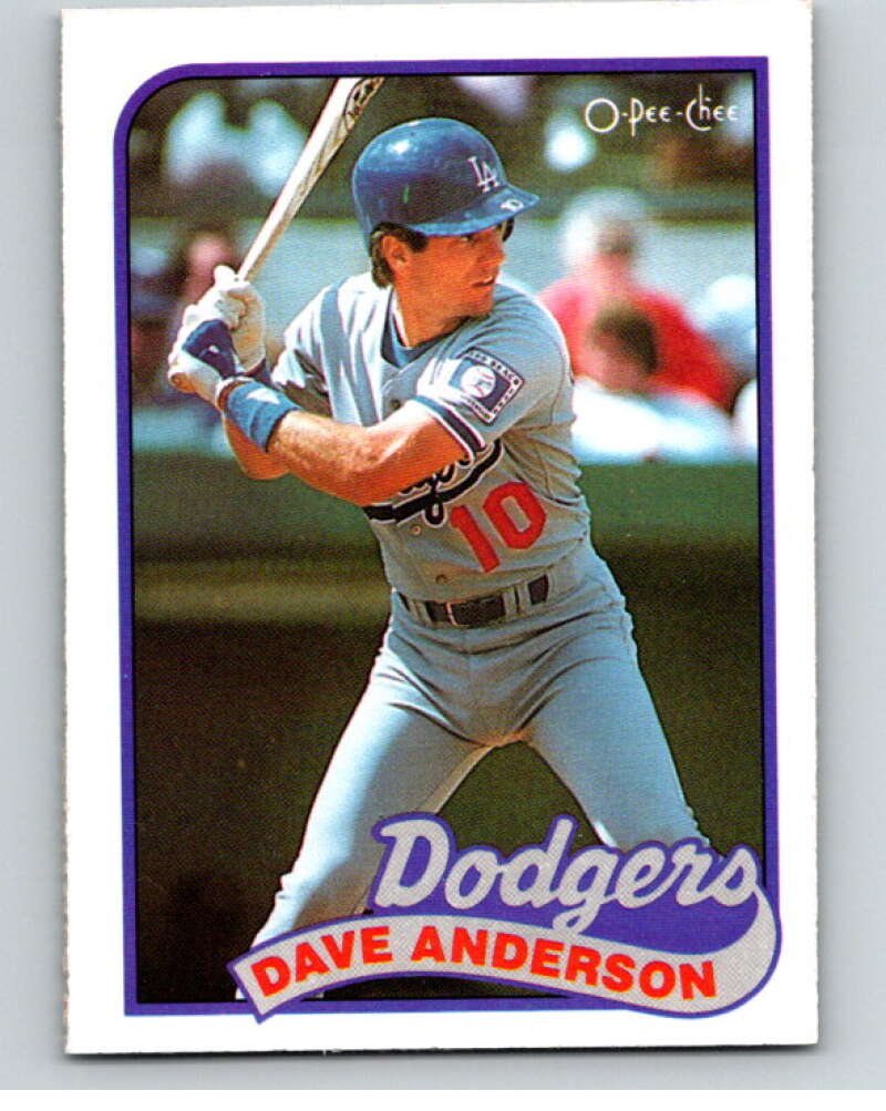1989 O-Pee-Chee Baseball #117 Dave Anderson  Los Angeles Dodgers  V95567 Image 1