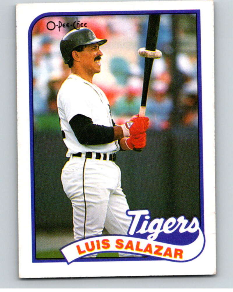 1989 O-Pee-Chee Baseball #122 Luis Salazar  Detroit Tigers  V95576 Image 1