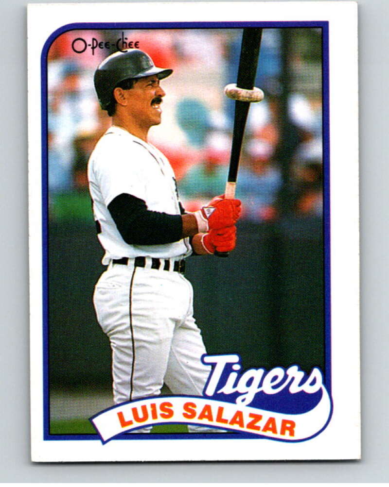 1989 O-Pee-Chee Baseball #122 Luis Salazar  Detroit Tigers  V95577 Image 1