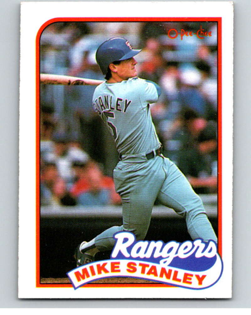 1989 O-Pee-Chee Baseball #123 Mike Stanley  Texas Rangers  V95579 Image 1