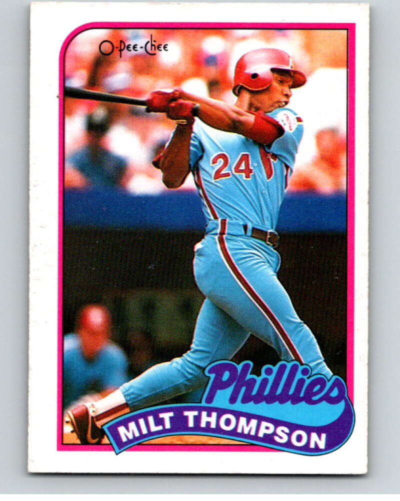 1989 O-Pee-Chee Baseball #128 Milt Thompson  Philadelphia Phillies  V95591 Image 1