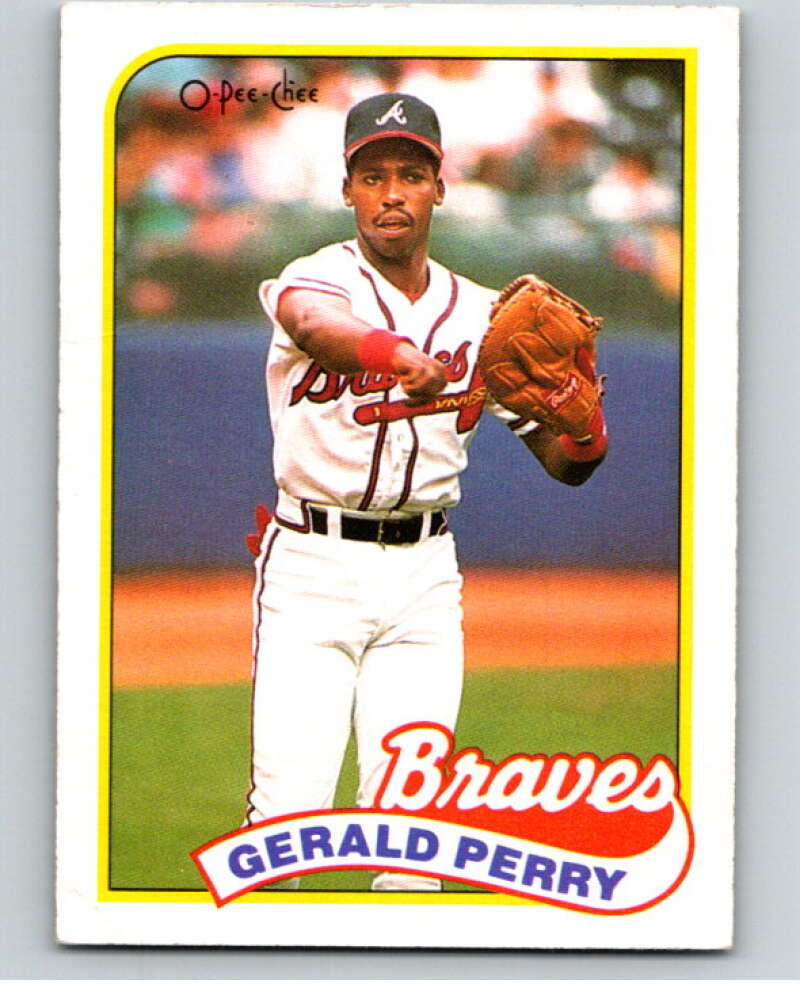 1989 O-Pee-Chee Baseball #130 Gerald Perry  Atlanta Braves  V95597 Image 1
