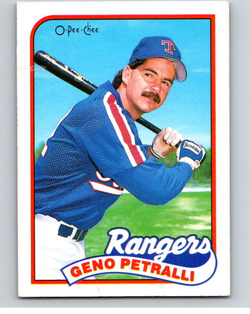1989 O-Pee-Chee Baseball #137 Geno Petralli  Texas Rangers  V95616 Image 1