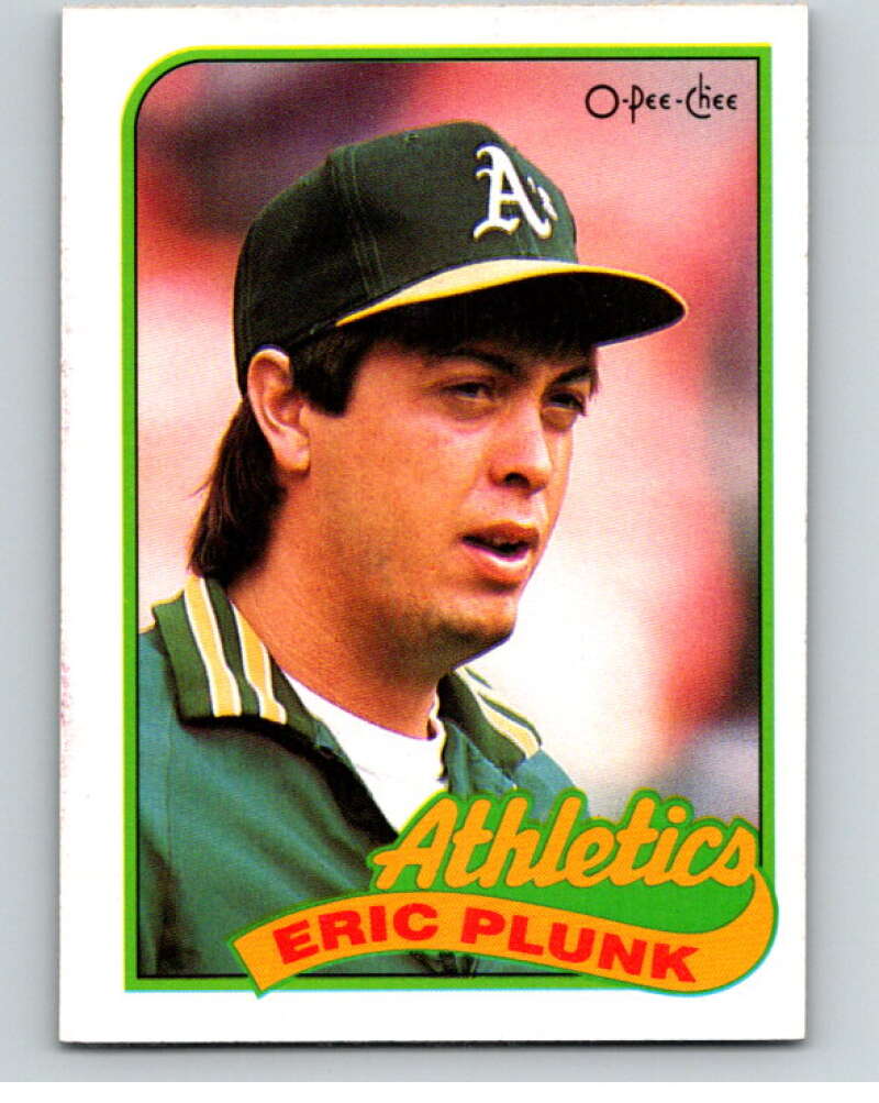 1989 O-Pee-Chee Baseball #141 Eric Plunk  Oakland Athletics  V95625 Image 1