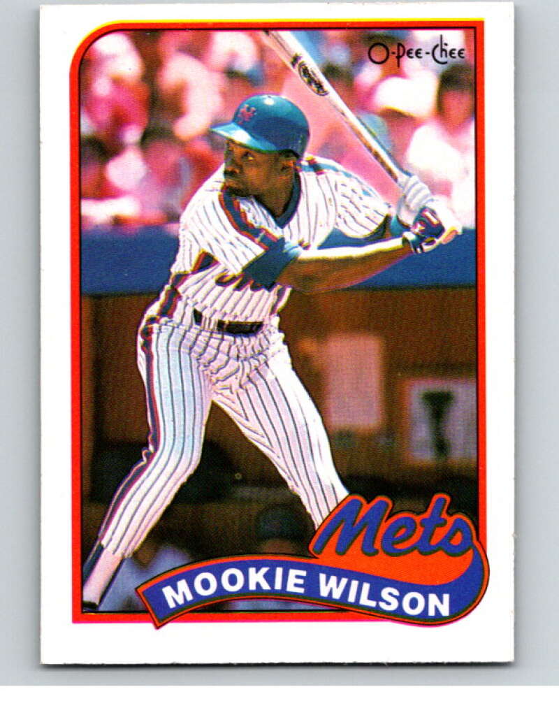 1989 O-Pee-Chee Baseball #144 Mookie Wilson  New York Mets  V95634 Image 1
