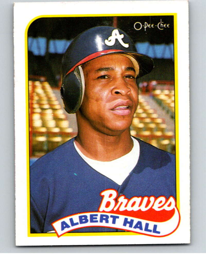 1989 O-Pee-Chee Baseball #153 Albert Hall  Atlanta Braves  V95651 Image 1