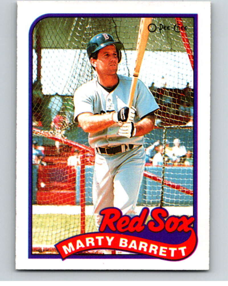 1989 O-Pee-Chee Baseball #155 Marty Barrett  Boston Red Sox  V95653 Image 1