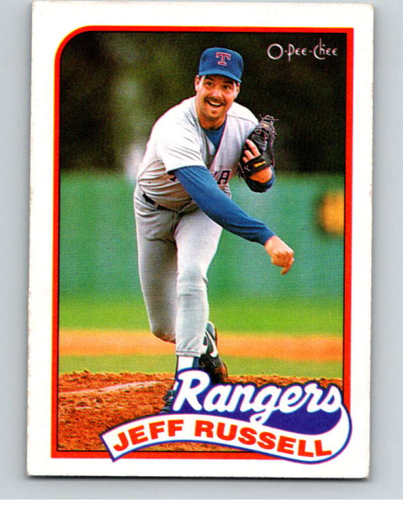 1989 O-Pee-Chee Baseball #166 Jeff Russell  Texas Rangers  V95681 Image 1