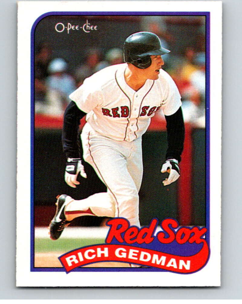 1989 O-Pee-Chee Baseball #178 Rich Gedman  Boston Red Sox  V95709 Image 1