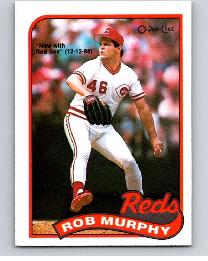 1989 O-Pee-Chee Baseball #182 Rob Murphy Red Sox/Reds  V95719 Image 1