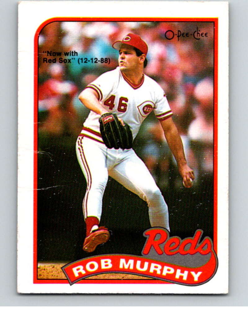 1989 O-Pee-Chee Baseball #182 Rob Murphy Red Sox/Reds  V95720 Image 1