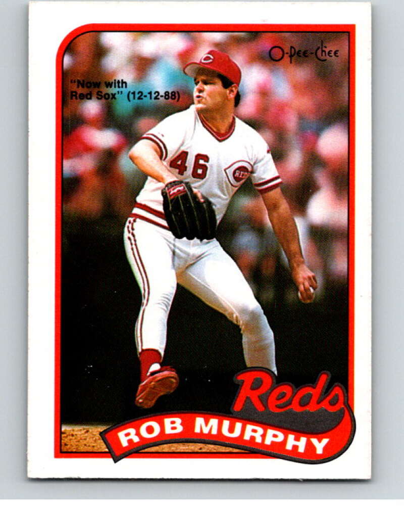 1989 O-Pee-Chee Baseball #182 Rob Murphy Red Sox/Reds  V95721 Image 1